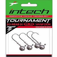 Джиг-головка, Крючки рыболовные для силиконовых приманок Intech Интеч Tournament DJ-Head 31 №1/0 10g 4шт