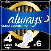 Гігієнічні прокладки Always Ultra Secure Night (Розмір 4) 6 шт. (8001841733050)