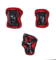 Комплект защиты для детей и подростков Sport Series Чёрно-красный цвета