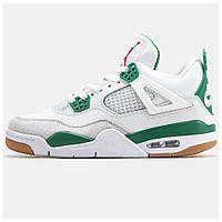 Мужские / женские кроссовки Nike Air Jordan 4 x SB Pine Green белые кожаные кроссовки найк аир джордан 4 ретро