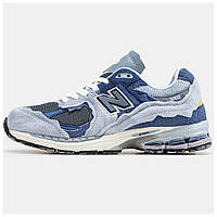 Чоловічі / жіночі кросівки New Balance 2002R Light Blue, унісекс замшеві кросівки нью беланс 2002 нб, NB 2002R