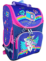 Шкільний рюкзак Єдиноріжка для дівчинки 1, 2 клас  Ранець каркасний ортопедичний з Єдинорогом