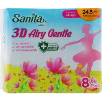 Гигиенические прокладки Sanita 3D Airy Gentle Slim Wing 24.5 см 8 шт. (8850461090704)