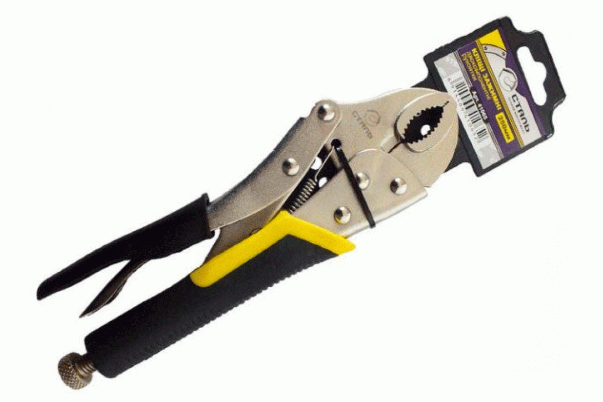 Кліщі зажимні двокомпонентні рукоятки 250мм Сталь, фото 1