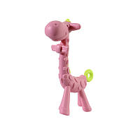 Прорезыватель силиконовый CUMENSS Giraffe Pink для зубов грудничкам массажер десен SET-22