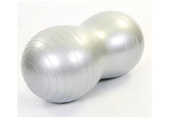 М'яч для фітнесу EasyFit Peanut 45х90 см сірий (фітбол горіх-арахіс)