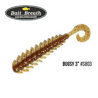 Силиконовая приманка, Съедобный силикон Bait Breath BUGSY 3" Rock Soul (11 шт.) (S803 Pumpkin/Gold red)