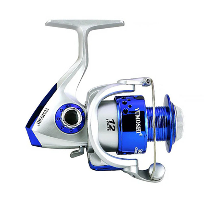 Катушка безынерционная Yumoshi SA Silver-Blue размер 6000 для рыбалки спиннинга KRO-89 - фото 2 - id-p1847212382