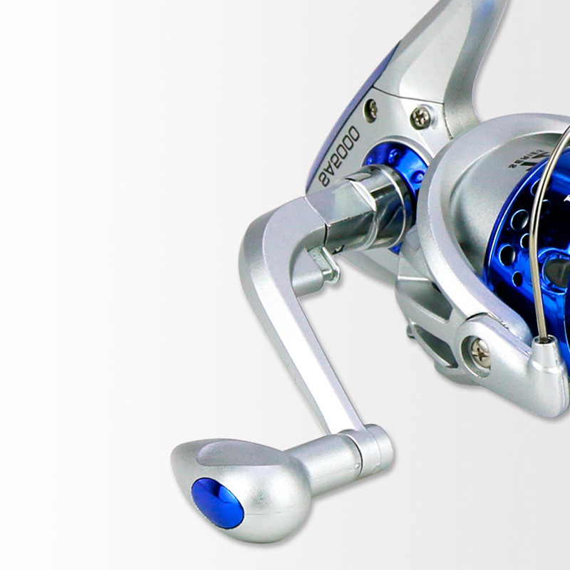 Катушка безынерционная Yumoshi SA Silver-Blue размер 6000 для рыбалки спиннинга KRO-89 - фото 7 - id-p1847212382