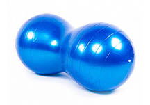 М'яч для фітнесу EasyFit Peanut 45х90 см синій (фітбол горіх-арахіс)