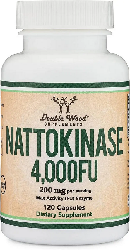 Захист від тромбів — Натокіназа/Nattokinase 200 mg 4000 FU 120 capsules Double Wood USA