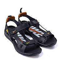 Мужские кожаные сандалии черные/оранжевые Nike NS Or