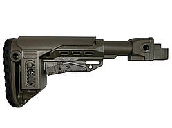 Пряма приклада DLG TACTICAL з регульованим підщічником Mil-Spec з трубкою (антабка на 2 сторони)