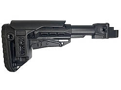Пряма приклада DLG TACTICAL з регульованим підщічником Mil-Spec з трубкою (антабка на 2 сторони)