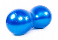 Фитбол орех-арахис EasyFit Peanut 45х90 см синий (Мяч для фитнеса)