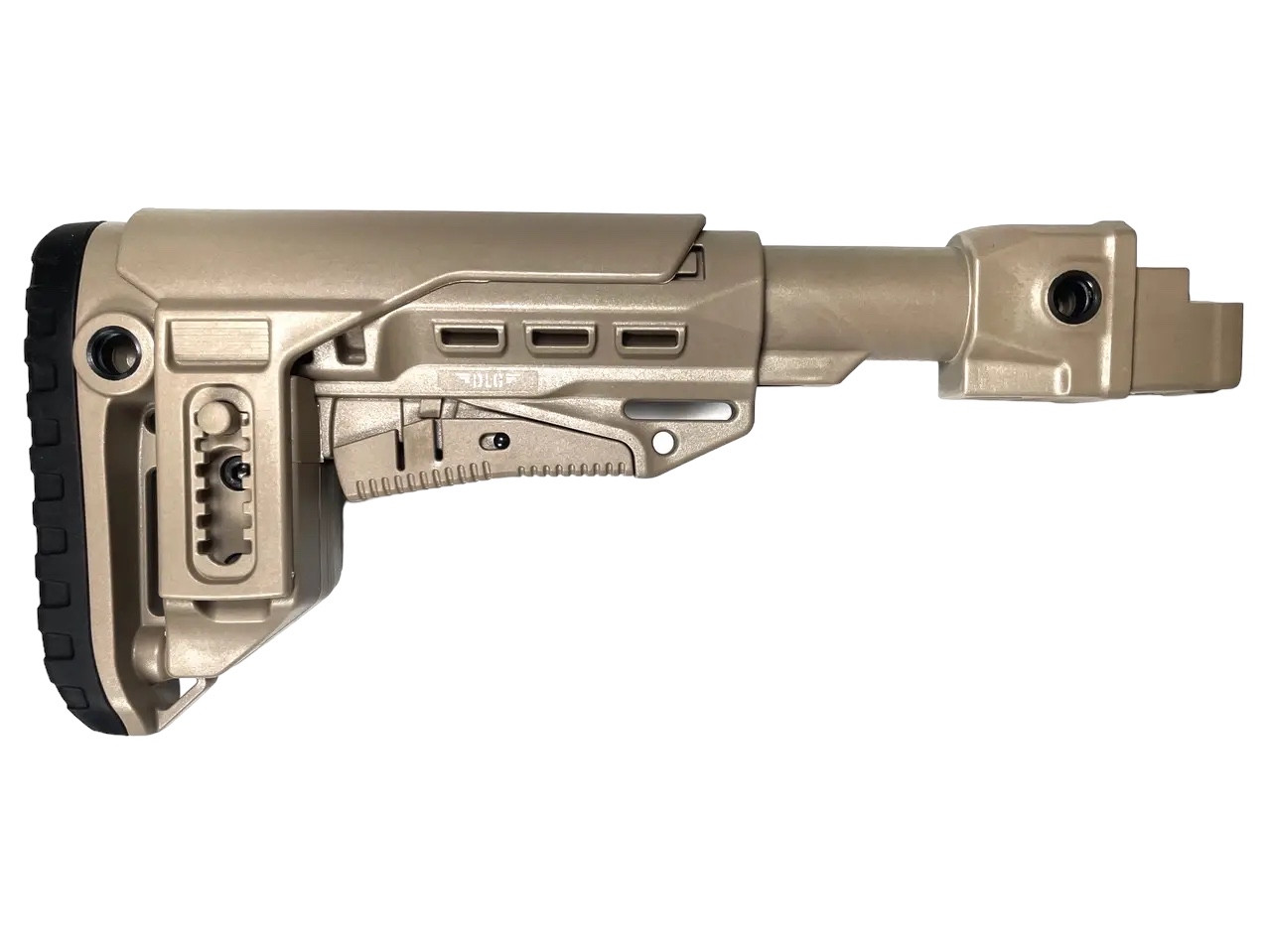 Пряма приклада DLG TACTICAL з регульованим підщічником Mil-Spec з трубкою (антабка на 2 сторони)