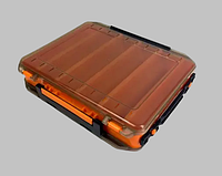 Двухсторонняя коробка для воблеров L 21х18х5 см (Оранжевая)