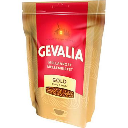 Кава Gevalia Gold розчинна 100% арабіка 200 г у м'якому пакованні