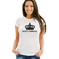 Стильная женская футболка Дольче Габбана с короной