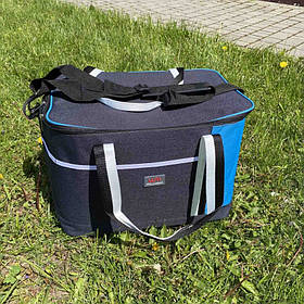 Термосумка 40*25*29 см Stenson WW01352 сіра з синім