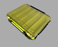 Двухсторонняя коробка для воблеров L 21х18х5 см (Желтая)