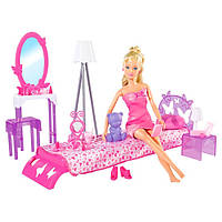 Кукла Steffi в спальне с мебелью Simba 5730411