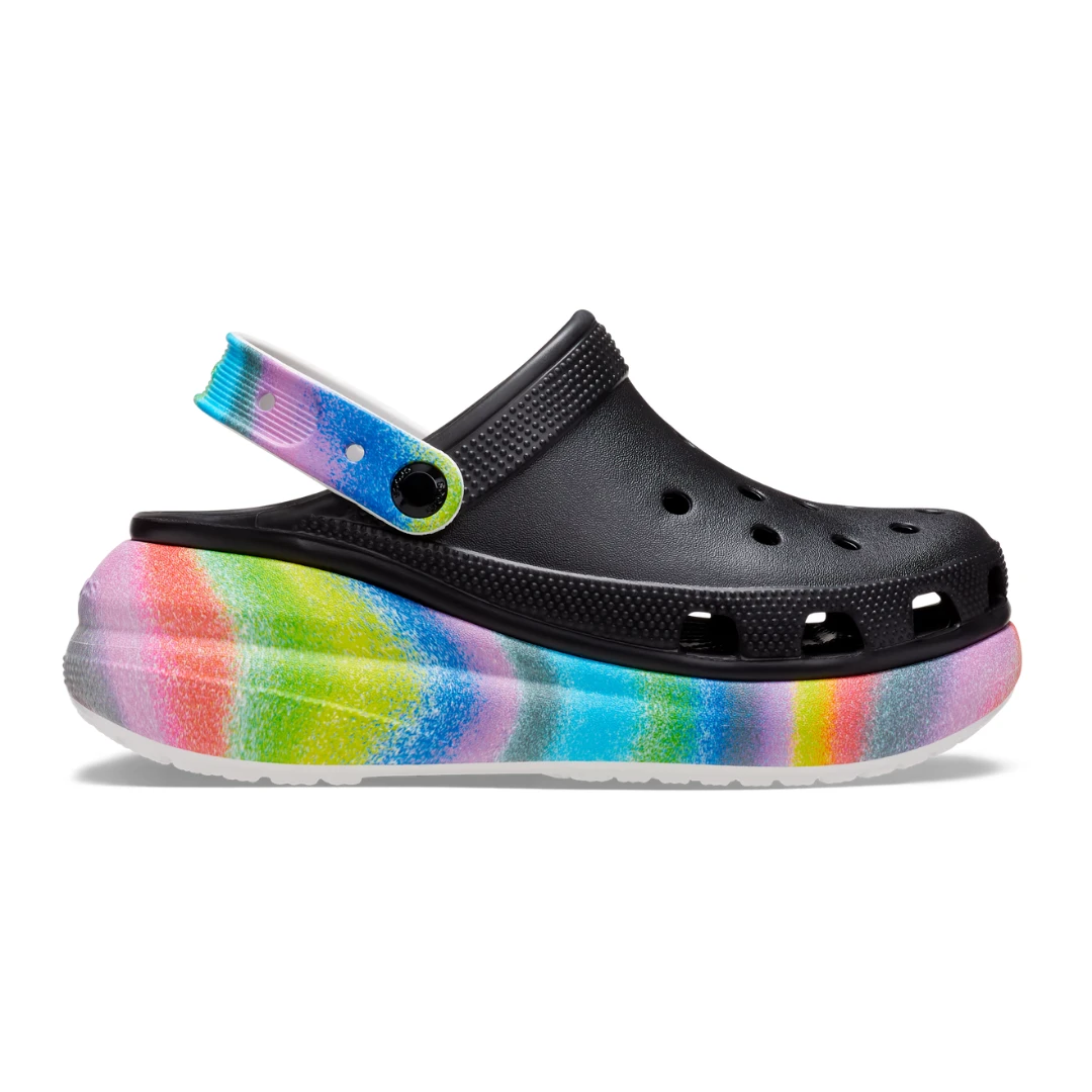 Сабо на високій платформі Crocs Classic Crush Clog 36 р 22.5-23 см Різнокольорові 208057-M4/W6 Multi Spray