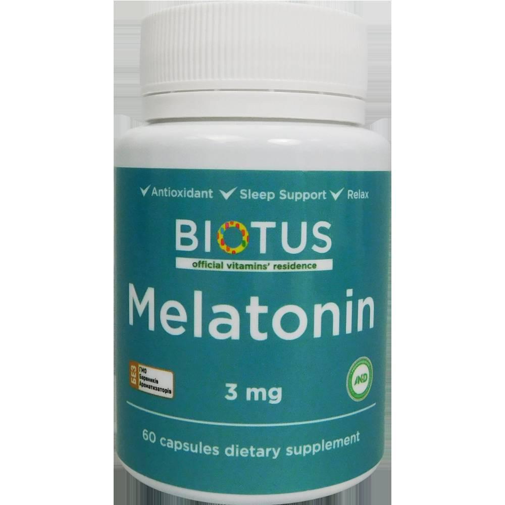 Мелатонін Melatonin Biotus 3 мг 60 капсул
