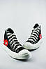Жіночі кеди Converse Des Garcons Play High Black (Чорно-білі) Високі кеди Конверс Дес Гарконс Унісекс, фото 5