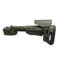 Складаний приклад DLG TACTICAL з регульованим підщічником Mil-Spec з трубкою (антабка на 2 сторони)