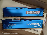 Оперативная память RAM Kingston FURY HyperX DDR3 1*8GB 1866 MHz Синий, DDR3, 1866 Мгц