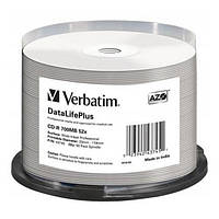 CD-R Verbatim (43745) 700MB 52x Wide Printable, 50 шт Spindle
