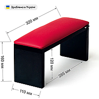 Подставка для рук маникюрная (Подлокотник) ECO STAND на черных ножках, красный