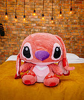 Мягкая игрушка Стич 45 см, плюшевая игрушка-подушка Лило и Стич, Розовый