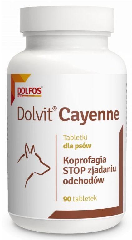 Долвит Кайєн Dolvit Cayenne Dolfos лікувальна кормова добавка для собак при поїдання ними фекалій, 90 таблеток, фото 1