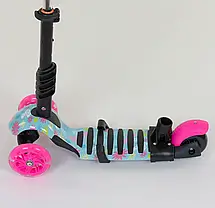 Самокат триколісний 5в1 Best Scooter 11210 (складний, підсвічування коліс, батьківська ручка), фото 6
