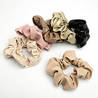 Об'ємна резинка для волосся з екошкіри арт 16028