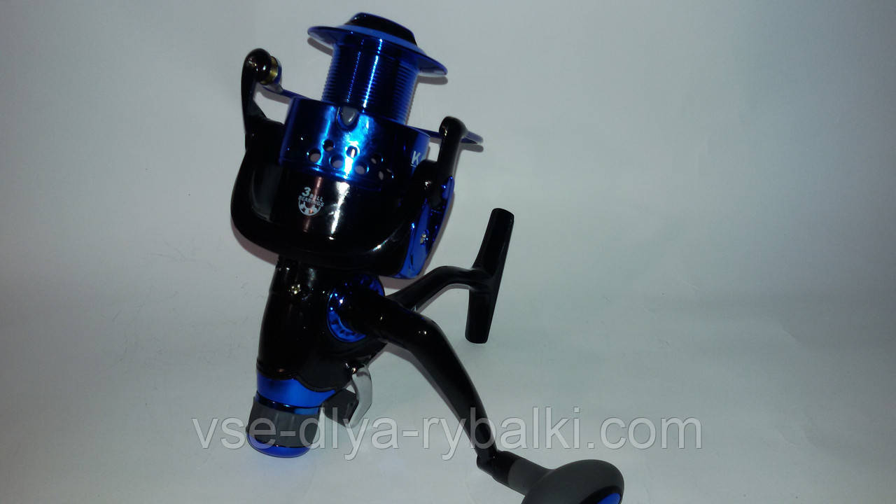 Коропова котушка Kaida(Weida) HB-40 з бейтранером 3 підшипника, фото 1