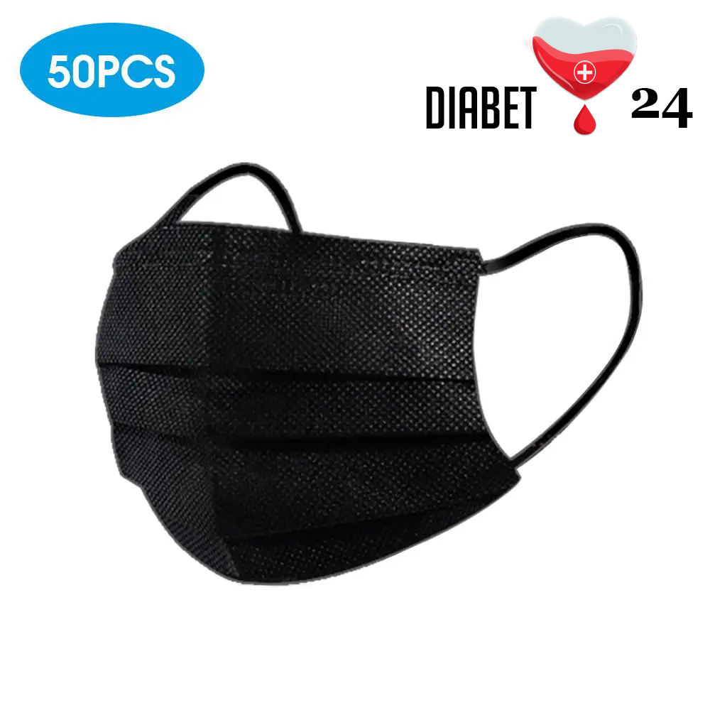 Захисна маска для рота чорна + 50 фільтрів, фото 1
