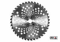 Ніж дисковий YATO: Ø= 255 x 25.4 мм, 40 зубів. до газонокосарок YT-85001, YT-85003 [20/40]