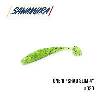Силикон рыболовный, Съедобный силикон, Виброхвост Sawamura One'Up Shad Slim 4" 6 шт. 020