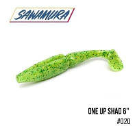 Силикон рыболовный, Съедобный силикон, Виброхвост Sawamura One'Up Shad 6" 4 шт. 020