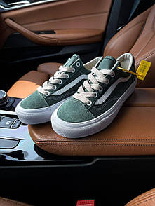 Кеди жіночі зелені Vans Old Skool Green White (11449)