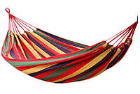 Гамак лежак мексиканский тканевый подвесной 190*100см туристический в полный рост Макрос 1 цвет красный