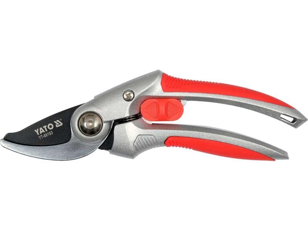 Секатор із заокругленими лезами YATO до гілок діаметр 20 мм 205 мм, фото 1