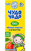 Чудо-Чадо Сік Яблучно-персиковий з м'якоттю (без цукру) 6м+ 200мл