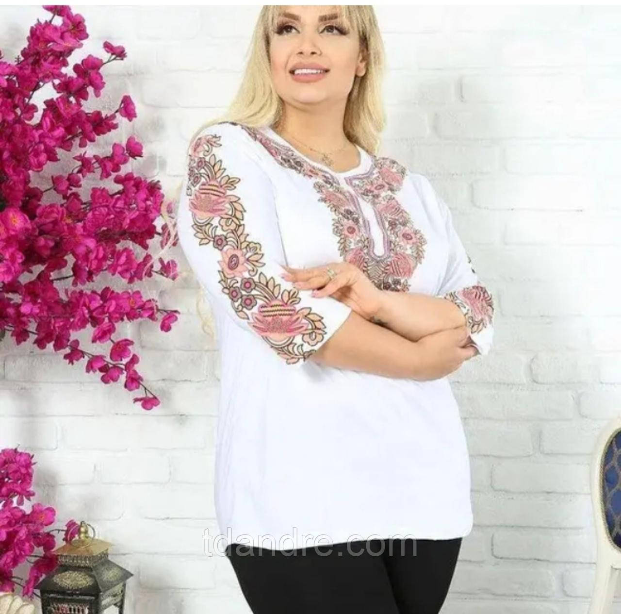 Туніка вишиванка жіноча біла, фото 1