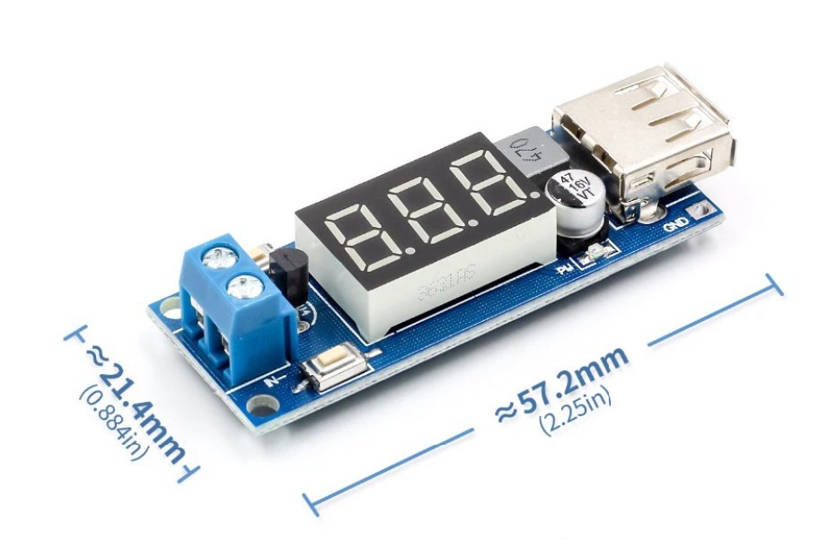 Dc dc преобразователь 12в 5в HW-318 вхід 4,5-40 V, вихід 5V2A