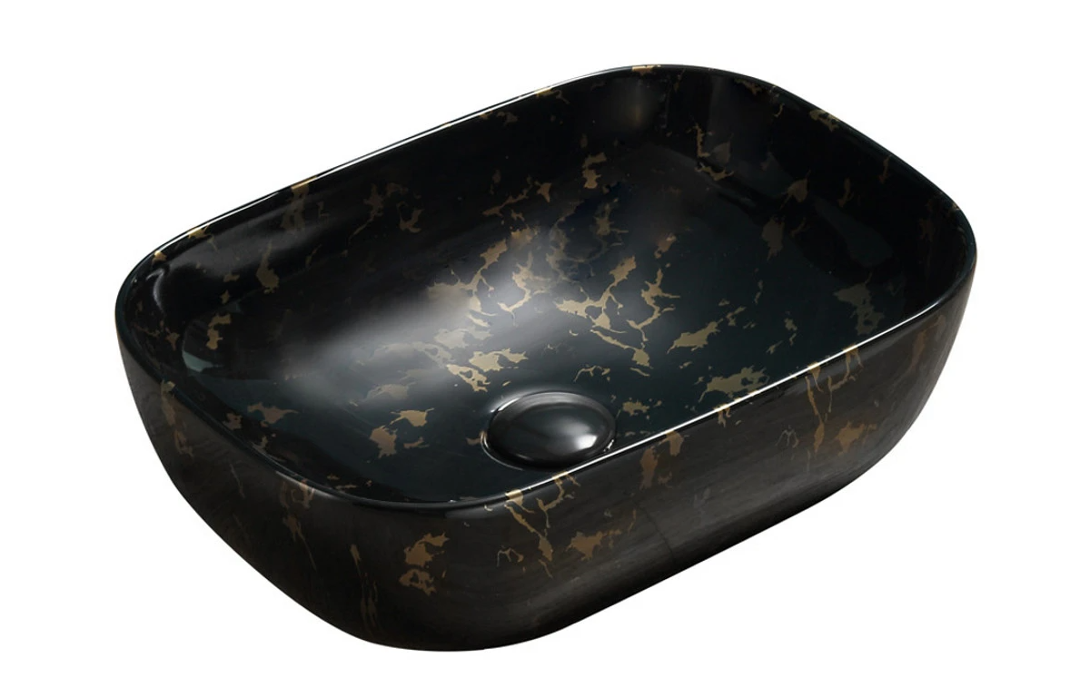 Умивальник (раковина) MEXEN RITA BLACK MARBLE MATT накладний