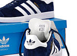 Чоловічі кеди Adidas Gazelle 32464 сині, фото 2